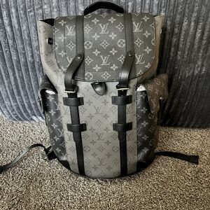 Louis Vuitton Black and Gray Monogram Backpack